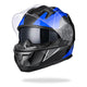 TheLAShop Modular Helmet RUN-M3 Flip Up DOT Blue, M(57-58cm) Image