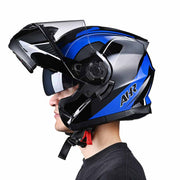 TheLAShop Modular Helmet RUN-M3 Flip Up DOT Blue Image