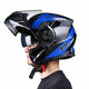 TheLAShop Modular Helmet RUN-M3 Flip Up DOT Blue Image