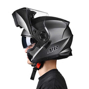 TheLAShop Modular Helmet RUN-M3 Flip Up DOT Gray Image