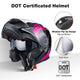 TheLAShop Modular Helmet RUN-M3 Flip Up DOT Black Pink Image