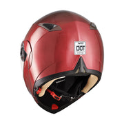 TheLAShop Helmet RUN-M Modular Helmet DOT Full Face Flip up Red Image