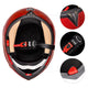 TheLAShop Helmet RUN-M Modular Helmet DOT Full Face Flip up Red Image