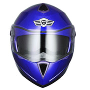 TheLAShop Helmet RUN-M Modular Helmet DOT Full Face Flip up Blue Image