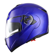 TheLAShop Helmet RUN-M Modular Helmet DOT Full Face Flip up Blue, M(57-58cm) Image