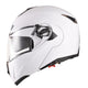 TheLAShop Helmet RUN-M Modular Helmet DOT Full Face Flip up White, M(57-58cm) Image