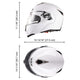 TheLAShop Helmet RUN-M Modular Helmet DOT Full Face Flip up White Image