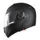 TheLAShop Helmet RUN-M Modular Helmet DOT Full Face Flip up Black, XL(61-62cm) Image