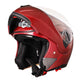 TheLAShop Helmet RUN-M Modular Helmet DOT Full Face Flip up Red, XL(61-62cm) Image