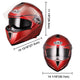 TheLAShop Helmet RUN-M Modular Helmet DOT Full Face Flip up Red Image