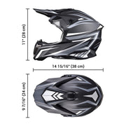 TheLAShop Black DOT Full Face Adult Offroad Helmet MX ATV Dirt Bike S-XL Image