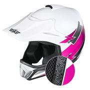 TheLAShop H-VEN12 Youth Dirt Bike Helmet DOT Pink, M(51-52cm) Image