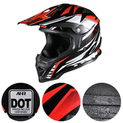 TheLAShop Black Red Dirt Bike Helmet Full Face DOT Lightweight Image