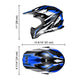 TheLAShop Black Blue Dirt Bike Helmet Full Face DOT Lightweight Image