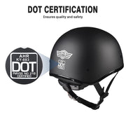 TheLAShop Helmet RUN-C Half Helmet DOT Matt Black S M L XL Image