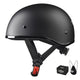 TheLAShop Helmet RUN-C Half Helmet DOT Matt Black S M L XL, M(57-58cm) Image