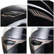 TheLAShop DOT Full Face Motorcycle Helmet Dual Visor ABS Shell Black Image