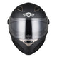 TheLAShop DOT Full Face Motorcycle Helmet Dual Visor ABS Shell Matte Black, M(57-58cm) Image