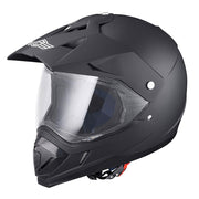 TheLAShop Full Face Dirt Bike Helmet DOT Offroad MX ATV Black, M(57-58cm) Image