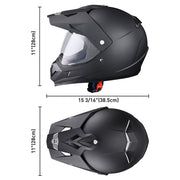 TheLAShop Full Face Dirt Bike Helmet DOT Offroad MX ATV Black Image