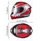 TheLAShop Motorcycle Helmet RUN-F3 Full Face Helmet DOT Red Image