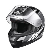 TheLAShop Motorcycle Helmet RUN-F3 Full Face Helmet DOT Black Gray Image