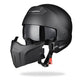 TheLAShop Helmet RUN-O6 Open Face Helmet with Visor DOT Image