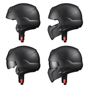 TheLAShop Helmet RUN-O6 Open Face Helmet with Visor DOT Image