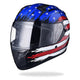 TheLAShop Helmet RUN-F Full Face Helmet Dual Visor DOT US Flag, L(59-60cm) Image