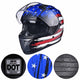 TheLAShop Helmet RUN-F Full Face Helmet Dual Visor DOT US Flag Image