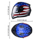 TheLAShop Helmet RUN-F Full Face Helmet Dual Visor DOT US Flag Image