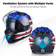 TheLAShop Helmet RUN-F Full Face Helmet Dual Visor DOT US Flag Image