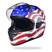 TheLAShop Helmet RUN-F Full Face Helmet Dual Visor DOT Eagle Image