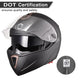 TheLAShop Bluetooth Motorcycle Helmet Black DOT Full Face Image