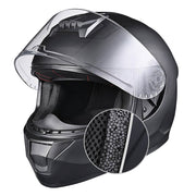 TheLAShop Bluetooth Motorcycle Helmet Matte Black DOT Full Face, S(55-56cm) Image