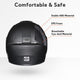 TheLAShop Bluetooth Motorcycle Helmet Matte Black DOT Full Face Image