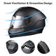 TheLAShop Bluetooth Motorcycle Helmet Matte Black DOT Full Face Image