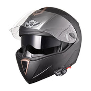 TheLAShop Bluetooth Motorcycle Helmet Black DOT Full Face, M(57-58cm) Image