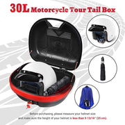 TheLAShop Motorcycle Trunk Top Case Scooter Luggage Storage Box 30L Image