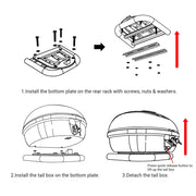 TheLAShop Motorcycle Trunk Top Case Scooter Luggage Storage Box 35L Image