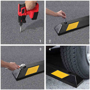 TheLAShop 22" Rubber Curb Parking Block Wheel Stop Garage Car Stopper Image