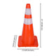 TheLAShop 28" Traffic Cones 4Pcs Reflective Collars Overlap Image