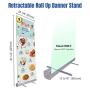 TheLAShop 33x79 Rollup Retractable Banner Stands 10ct/pk Image