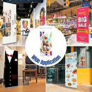 TheLAShop 33" x 79" Economy Rollup Retractable Banner Stand Image