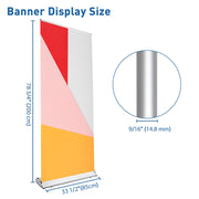 TheLAShop 33" x 79" Aluminum Retractable Banner Stand w/ Bag Image