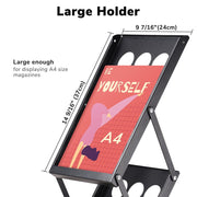 TheLAShop 4 Pocket Folding Literature Rack Brochure Stand Display Holder Image