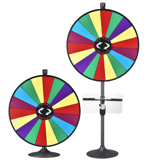 WinSpin 36" Large Color Dry Erase Prize Wheel w/ Stand