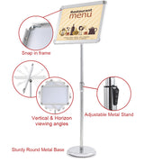 TheLAShop Adjustable Pedestal Sign Holder Floor Stand 11x17 Image