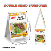 TheLAShop Sandwich Board Sidewalk A Frame Signboard PVC Poster Stand Image