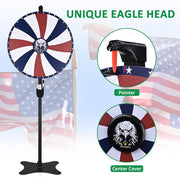 TheLAShop 24" Prize Wheel Floor Stand or Tabletop Patriotic Eagle Image